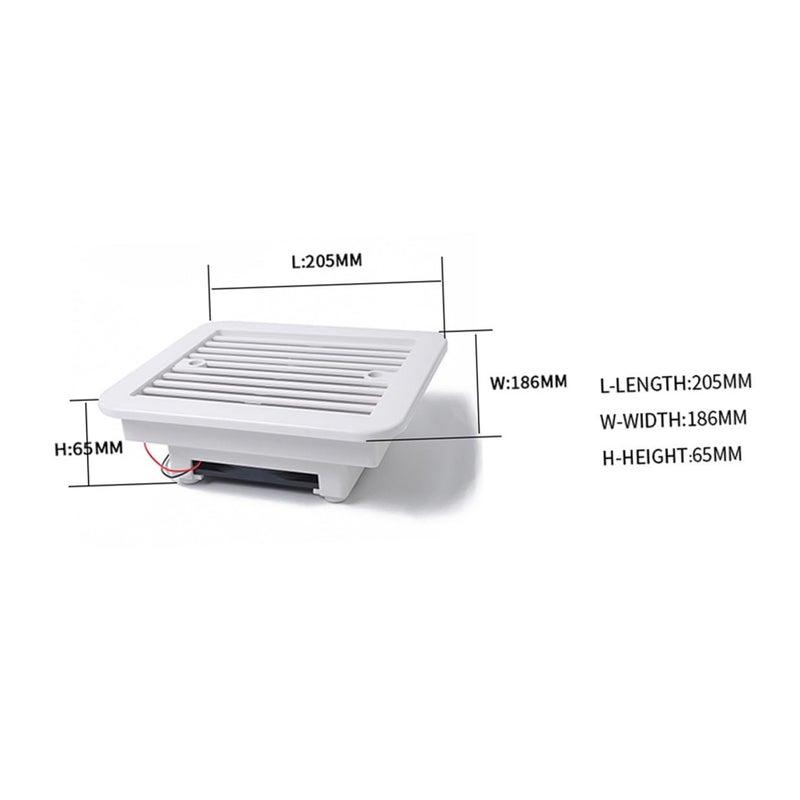 12V 8 Inch RV Exhaust Fan Silent Bathroom Roof Vent Replacement for Camper Garage - Image 3