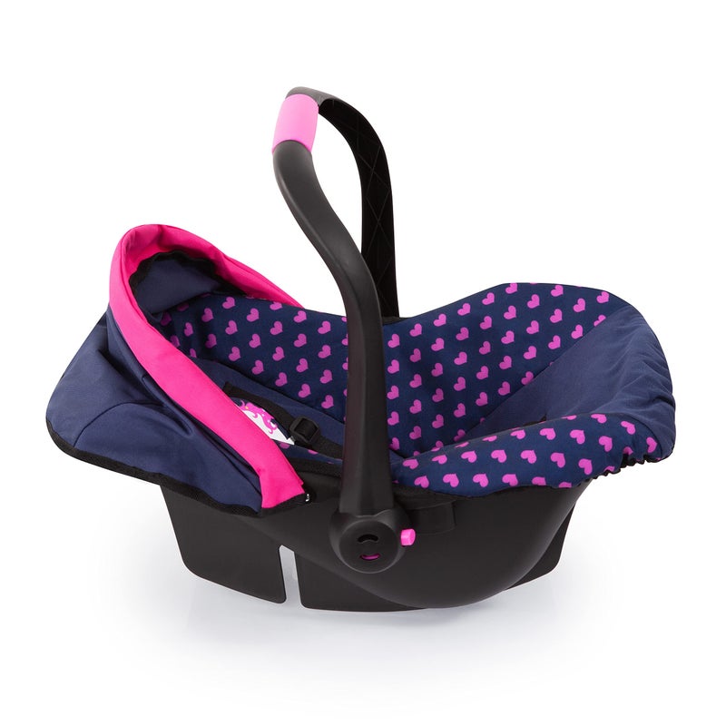 Bayer Design Baby Doll Deluxe Car Seat with Canopy- Blue and Pink - Image 3