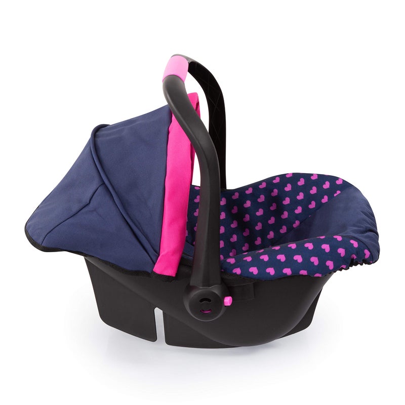 Bayer Design Baby Doll Deluxe Car Seat with Canopy- Blue and Pink - Image 2