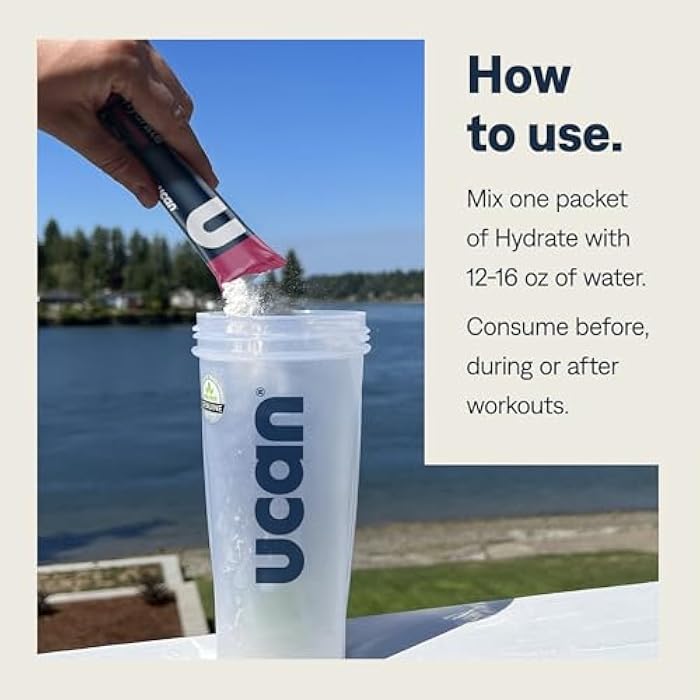 UCAN Hydrate Electrolyte Drink Mix (Variety Pack, 12 Stickpacks) Sugar-Free, Keto-Friendly, Vegan, Non-GMO, Gluten-Free Electrolyte Powder with Potassium & Magnesium for Runners & Athletes - Image 4