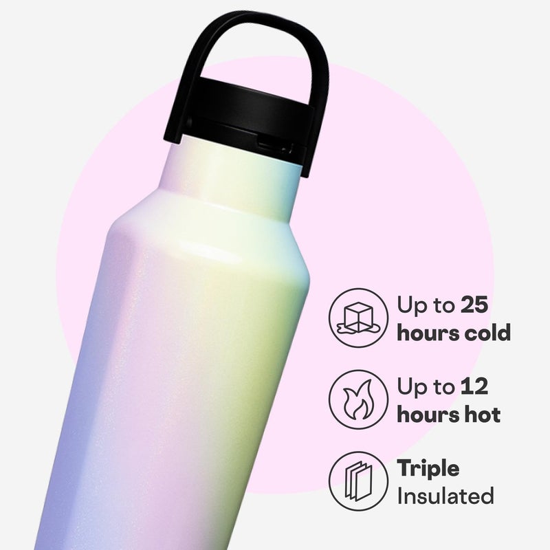 Corkcicle Sport Canteen - Keeps Drinks Cold 25 Hours - Stainless Steel Water Bottle - Triple-Insulated - Spill-Proof - Summer Drinkware Gift - Keeps Drinks Ice Cold - 20 oz - Rainbow Unicorn - Image 3