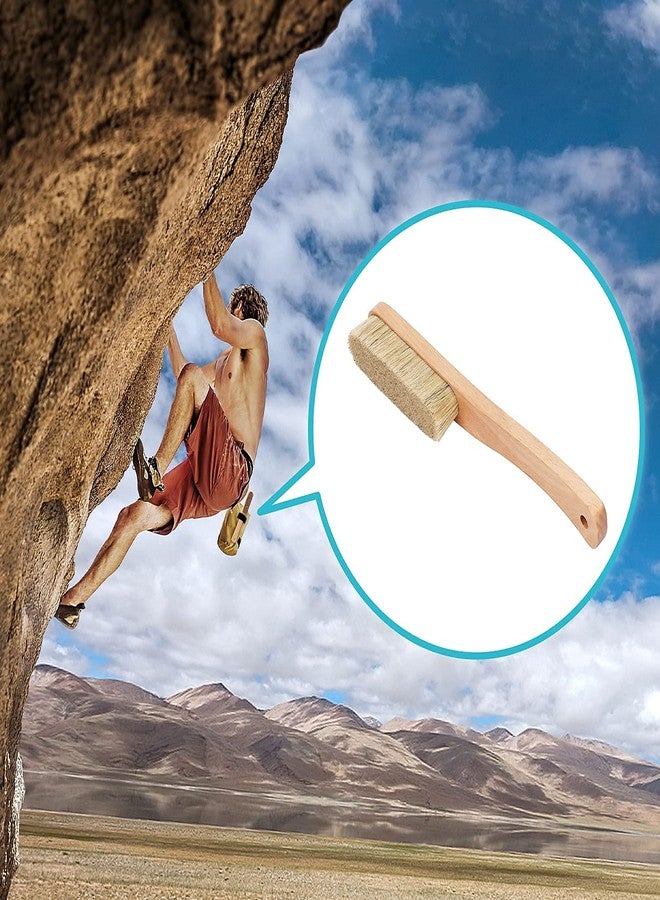 TWO STONES فرشاة تسلق صخور فاخرة بشعيرات سميكة ومتينة للغاية من شعر الخنزير البري، فرشاة تسلق صخور بمقبض قوي، فرش تسلق صخور للجنسين كهدية لتسلق الصخور (CJ-CB2001A +CJ-CB2045B) - Image 5