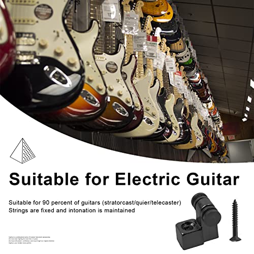 MAXCHEER Roller Guitar String Trees Guides Retainer for Fender Strat Stratocaster Tele Telecaster Electric Guitar，Pack of 4 (Black) - Image 4