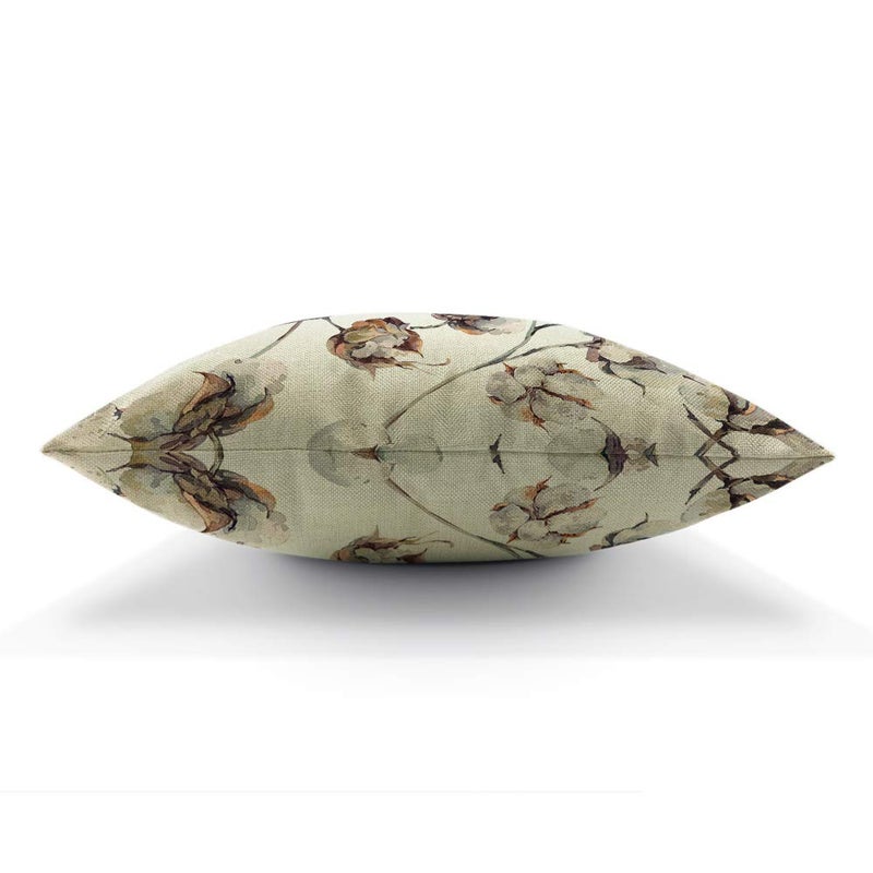 AOYEGO Twigs and Cotton Flowers Throw Pillow Cover Plant Floral Botanical Watercolor Agriculture Blossom Boll Bud Pillow Case 18x18 Inch Decorative Men Women Room Cushion Cover for Home Couch - Image 5