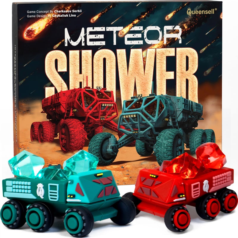 Queensell Meteor Shower Board Game for Adults and Kids Fast Strategy Game 2 Player Tabletop Game Educational Toys Gift Fun Family Games for Ages 8 and up - Image 3