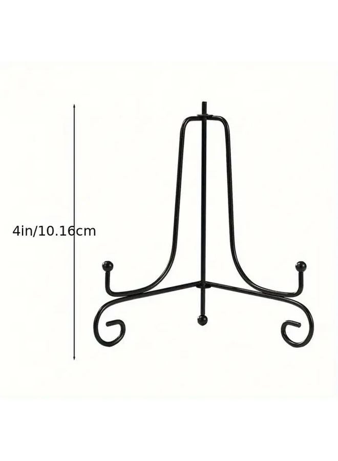 6 Inch Adjustable Iron Display Stand Black Metal Easel For Plates Art Tablets Fish Bowls - Image 5