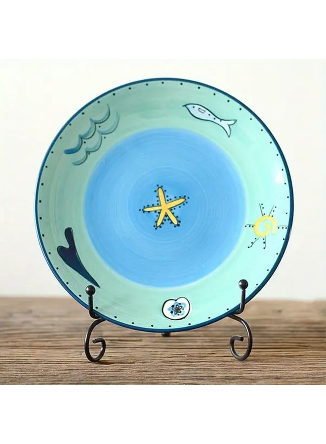 6 Inch Adjustable Iron Display Stand Black Metal Easel For Plates Art Tablets Fish Bowls - Image 3