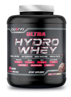 Hydrolyzed Whey Protein - Laperva Ultra Hydro Whey - Vitamin Enhanced Formula, BCAA,EAA, Glutamine, Omega 3 - 3.5 lb (40 servings)