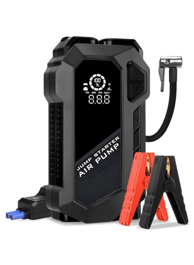 AGD Portable Car Jump Starter with Air Pump, Emergency LED Light, and Multiple Functions – Ideal for Road Trips - Image 2
