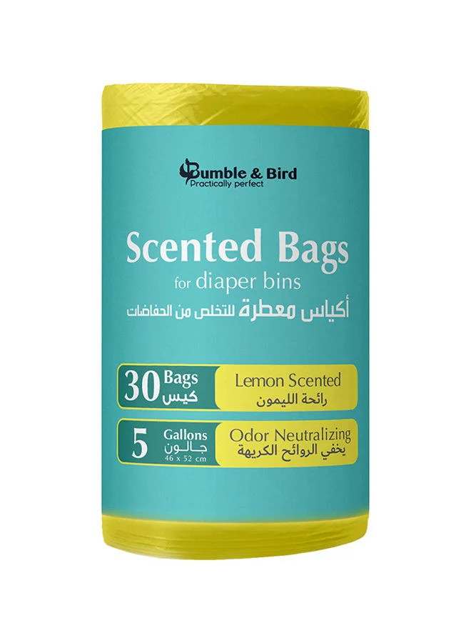 Bumble & Bird Large Disposable Scented Bag Pack Of 30 3 Scents Oxo Biodegradable Material Strong Bags 5 Gallons