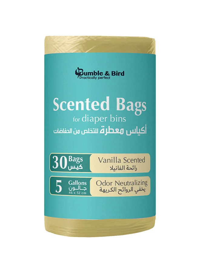 Bumble & Bird Large Disposable Scented Bag Pack Of 30 3 Scents Oxo Biodegradable Material Strong Bags 5 Gallons