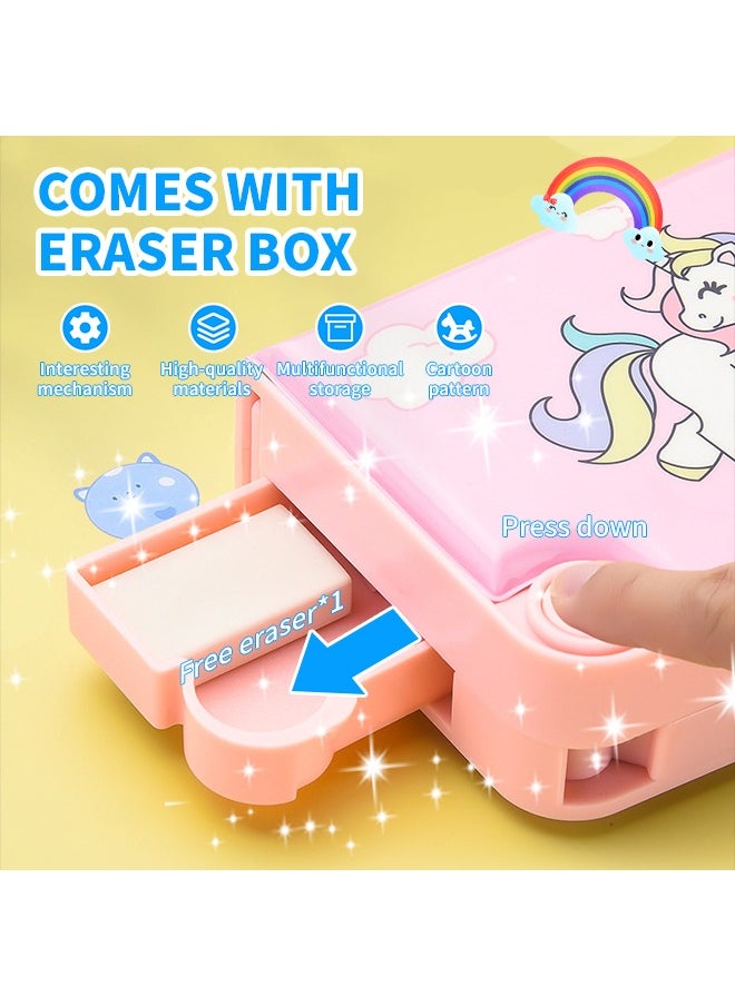 Generic - Kawaii Children's Stationery Case, Waterproof Pencil Box, Large Capacity Pencil Bag With Stationery Set, Waterproof Safe Material For Primary School Middle School/24x10x6cm - Image 1