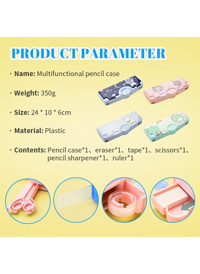 Generic - Kawaii Children's Stationery Case, Waterproof Pencil Box, Large Capacity Pencil Bag With Stationery Set, Waterproof Safe Material For Primary School Middle School/24x10x6cm - Image 1