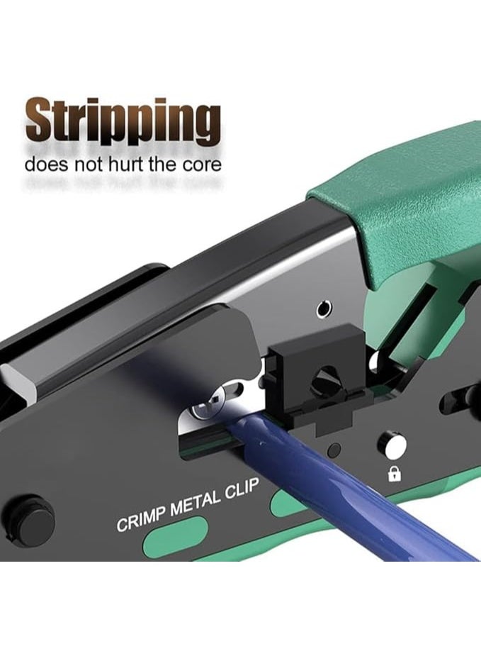 Terabyte Crimping Tool, Cat5/ Cat7 Multifunctional Crimp Tool Alloy Carbon Steel 6P 8P RJ11 RJ12 RJ45 STP/UTP Ethernet Cable Modular Crimping Tool (Multicolor)  (Cat-7 Yellow) - Image 3