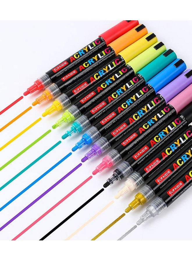 Like-It like it Jupai Acrylic Pen 4mm Hand-painted Ceramic Glass Fabric Graffiti Waterproof 12-color Acrylic Marker Set of 12 - Image 3