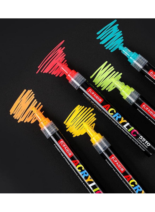 Like-It like it Jupai Acrylic Pen 4mm Hand-painted Ceramic Glass Fabric Graffiti Waterproof 12-color Acrylic Marker Set of 12 - Image 5