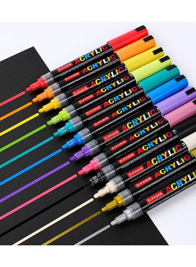 Like-It like it Jupai Acrylic Pen 4mm Hand-painted Ceramic Glass Fabric Graffiti Waterproof 12-color Acrylic Marker Set of 12 - Image 2