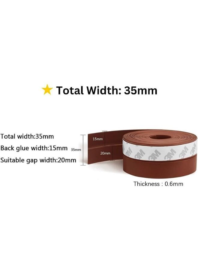 TEGRILO Weather Stripping Door Seal Silicone Door Bottom Seal Soundproof Weather Stripping Anti Collision Adhesive Solid Seal Strip for Doors and Windows Gaps - Image 3