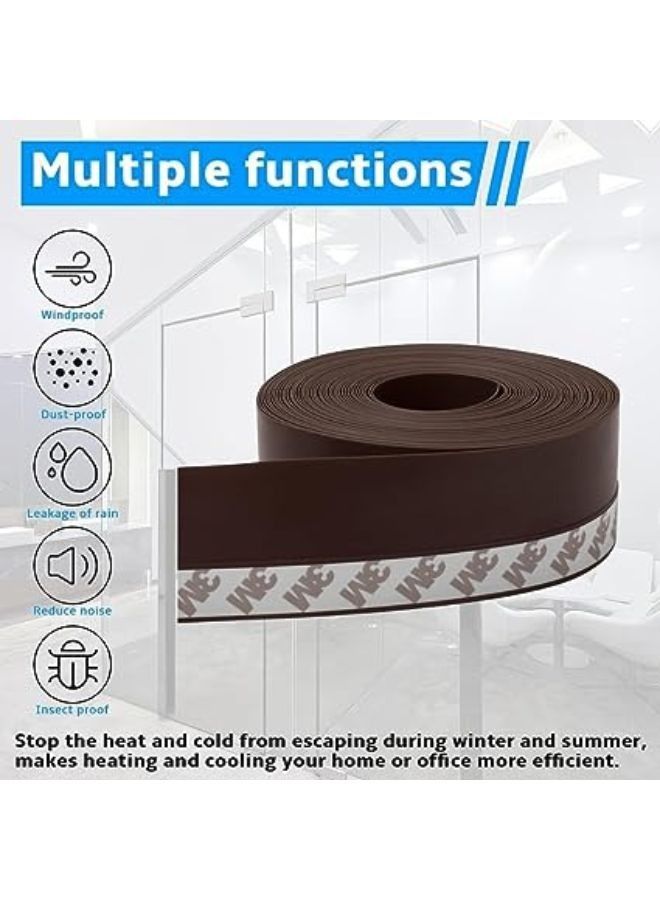 TEGRILO Weather Stripping Door Seal Silicone Door Bottom Seal Soundproof Weather Stripping Anti Collision Adhesive Solid Seal Strip for Doors and Windows Gaps - Image 5