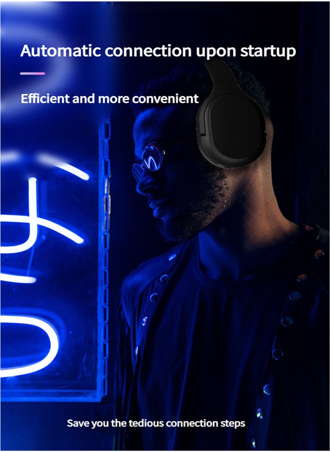 beteno - Bluetooth 5.4 Headphones Over-Ear Lightweight Wireless Headphones Hi-Fi Stereo Foldable for Games, Running, Travel - Image 1