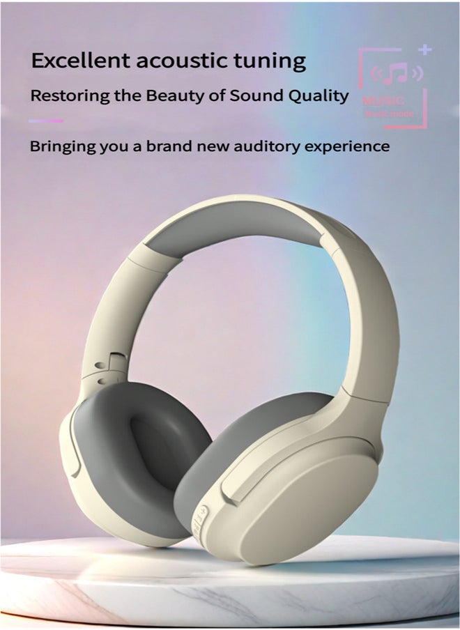 beteno - Bluetooth 5.4 Headphones Over-Ear Lightweight Wireless Headphones Hi-Fi Stereo Foldable for Games, Running, Travel - Image 1