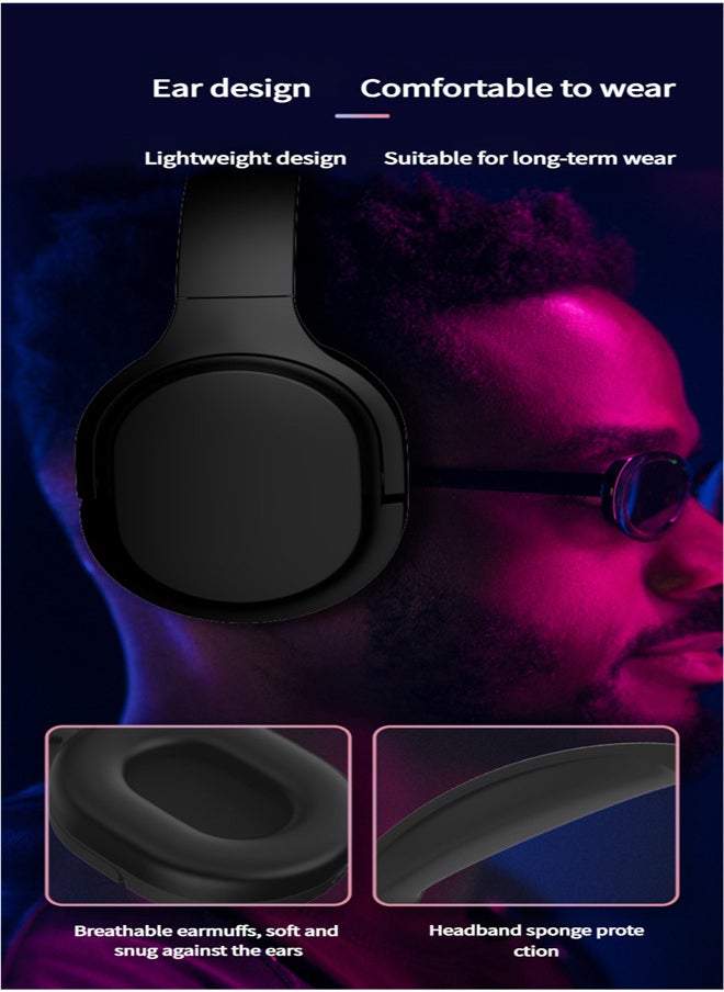 beteno - Bluetooth 5.4 Headphones Over-Ear Lightweight Wireless Headphones Hi-Fi Stereo Foldable for Games, Running, Travel - Image 1