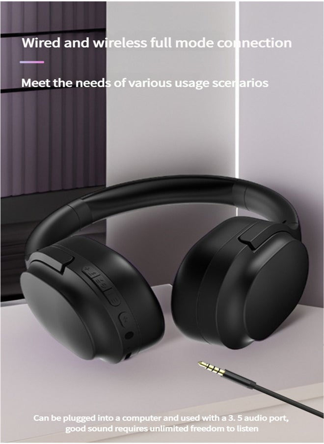 beteno - Bluetooth 5.4 Headphones Over-Ear Lightweight Wireless Headphones Hi-Fi Stereo Foldable for Games, Running, Travel - Image 1