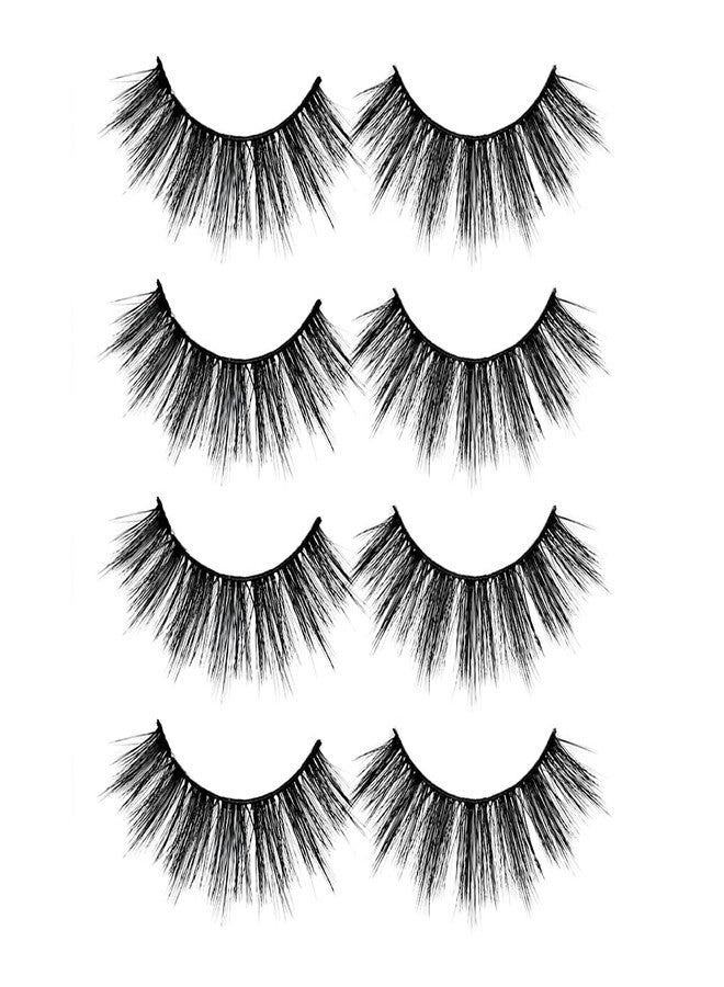 Andrea Strip Lash False Eyelashes 101 - Black, Dramatic Full Volume & Long Length, Reusable Lashes, 4 Pack - Image 5