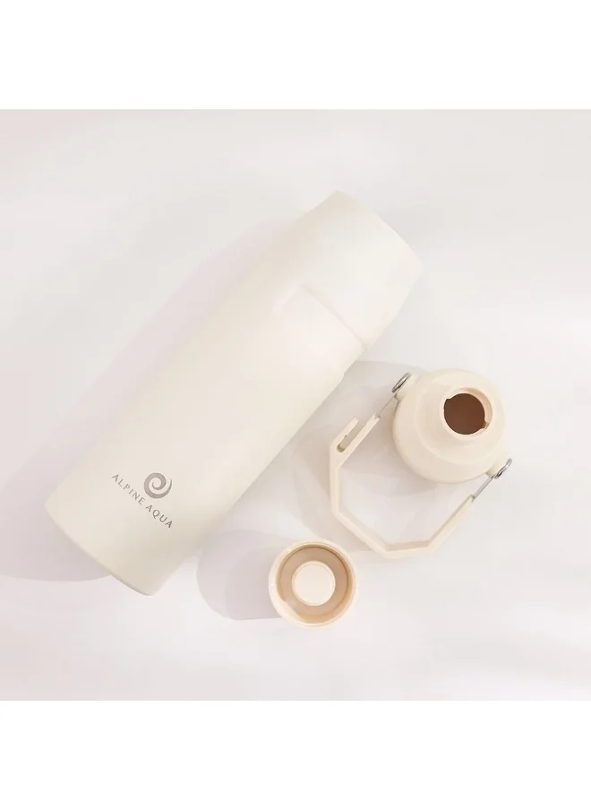 DANUBE HOME Alpine Aqua Water Bottle Stainless Steel Vacuum Insulated Beige 1000ml