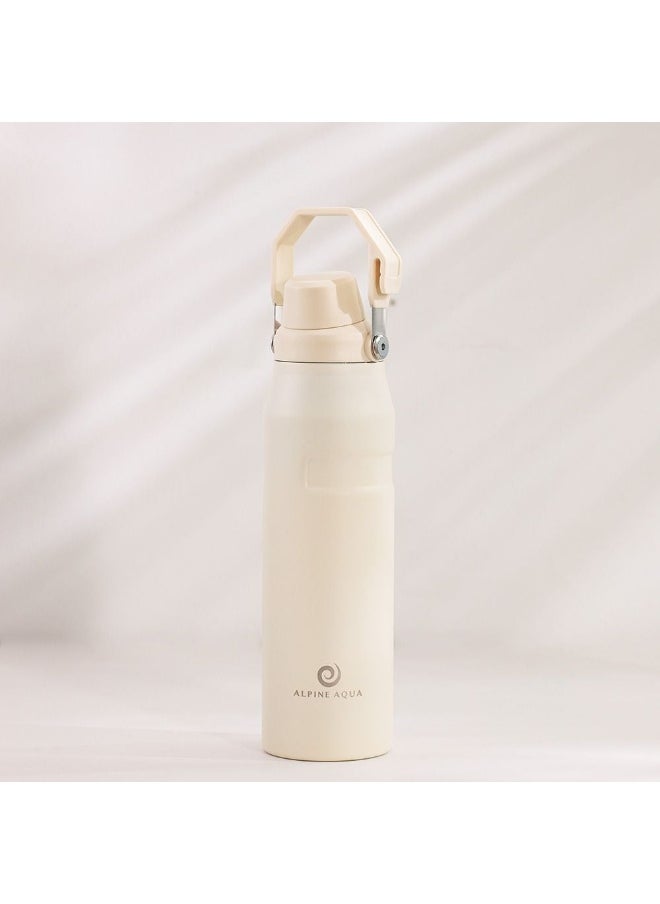 DANUBE HOME Alpine Aqua Water Bottle Stainless Steel Vacuum Insulated Beige 1000ml  - Image 4