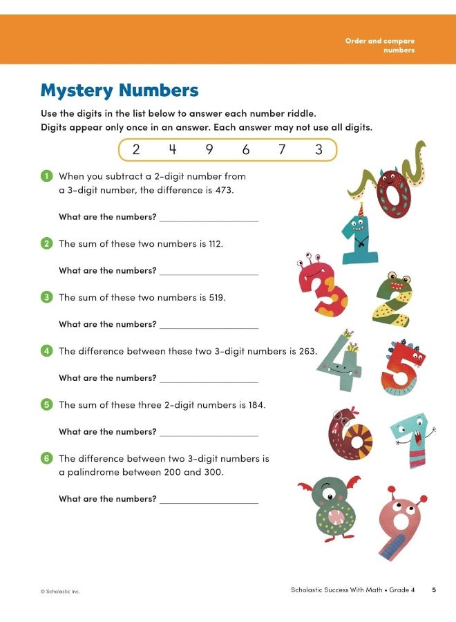 Scholastic Success with Math Grade 4 Workbook - Image 4
