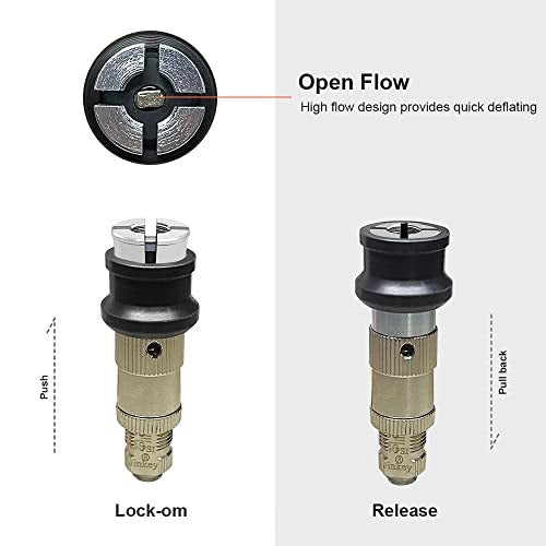 Jinkey Automatic Tire Deflator With Locking Air Chuck For Schrader Valve Straight Open Flow Air Chuck Quick Connect Tire Pressure Equalizer Offroad Accessories For Car Truck - Image 4