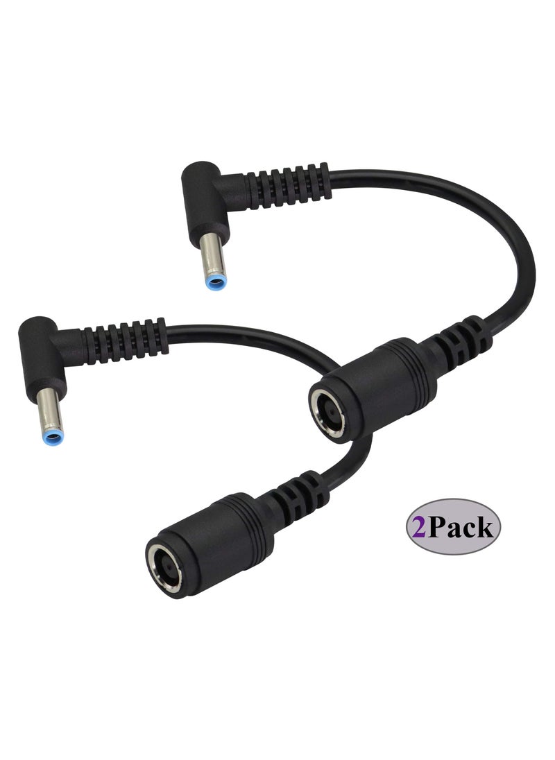 HP Charger Adapter Tip, 7.4x5.0mm to 4.5x3.0mm Tip Connector Converter for HP Stream Spectre Pavilion Envy Elitebook Split Chromebook Power Cord (15cm/2Pack)