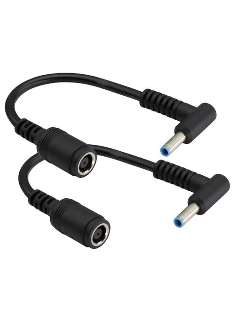 HP Charger Adapter Tip, 7.4x5.0mm to 4.5x3.0mm Tip Connector Converter for HP Stream Spectre Pavilion Envy Elitebook Split Chromebook Power Cord (15cm/2Pack)
