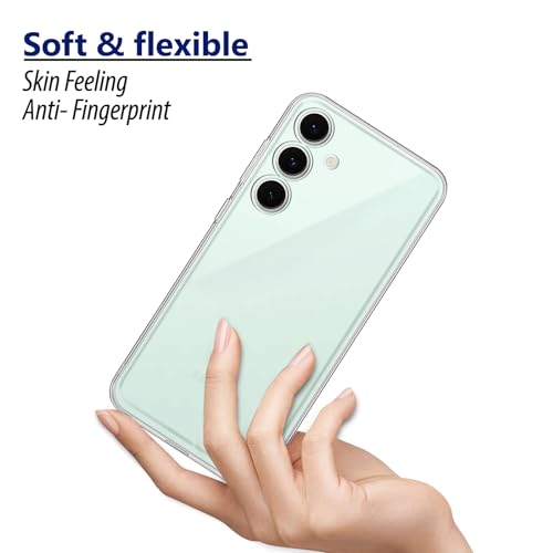 Plus Clear Soft Transparent TPU Back Cover with Camera Protection for Samsung Galaxy S24 FE 5G - Transparent - Image 5