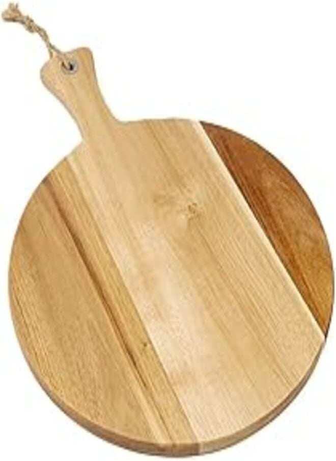Matalan Matalan Acacia Wood Pizza Board, 45 cm x 21 cm x 1.5 cm Size, Brown 