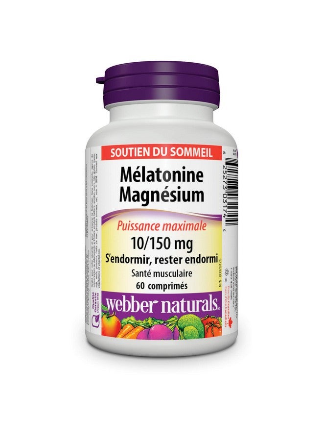 Webber naturals Webber Naturals Melatonin Magnesium 10/150 mg · Maximum Strength, 60 Tablets - Image 2