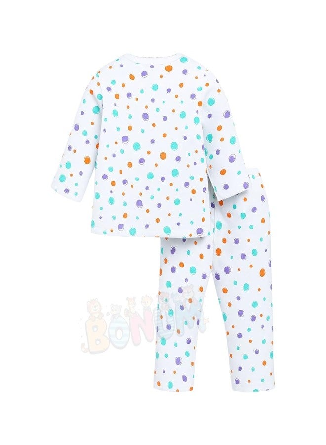 BONUM Kids Cotton Blend Smart and Snazzy Printed Clothing Set, Trendy Outfit Set for Fashionable Fun Pack of 3Pcs (0-3Months), Multicolor - Image 2