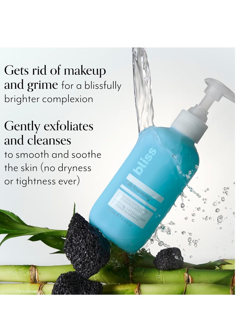 BLISS Bliss Bamboo Buffers Fab Foaming Cleanser Pro Size – 2-in-1 Face Wash & Exfoliator – Oil-Free Makeup Remover – 17.2 fl oz - Image 2