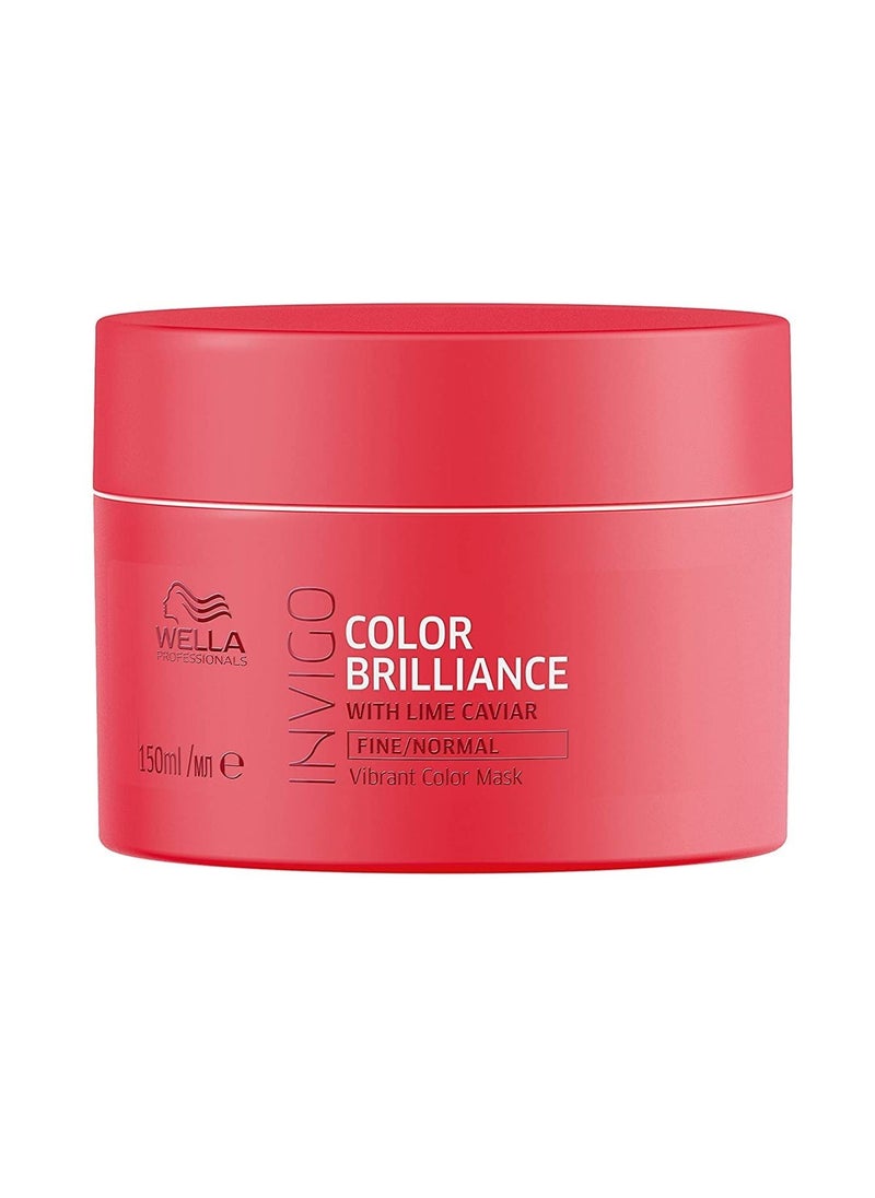 Wella Professionals - Wella Professionals Color Brilliance Hair Mask for Coloured Hair 150ml Colour Protecting Treatment for Fine Normal Treated Hair - Image 1