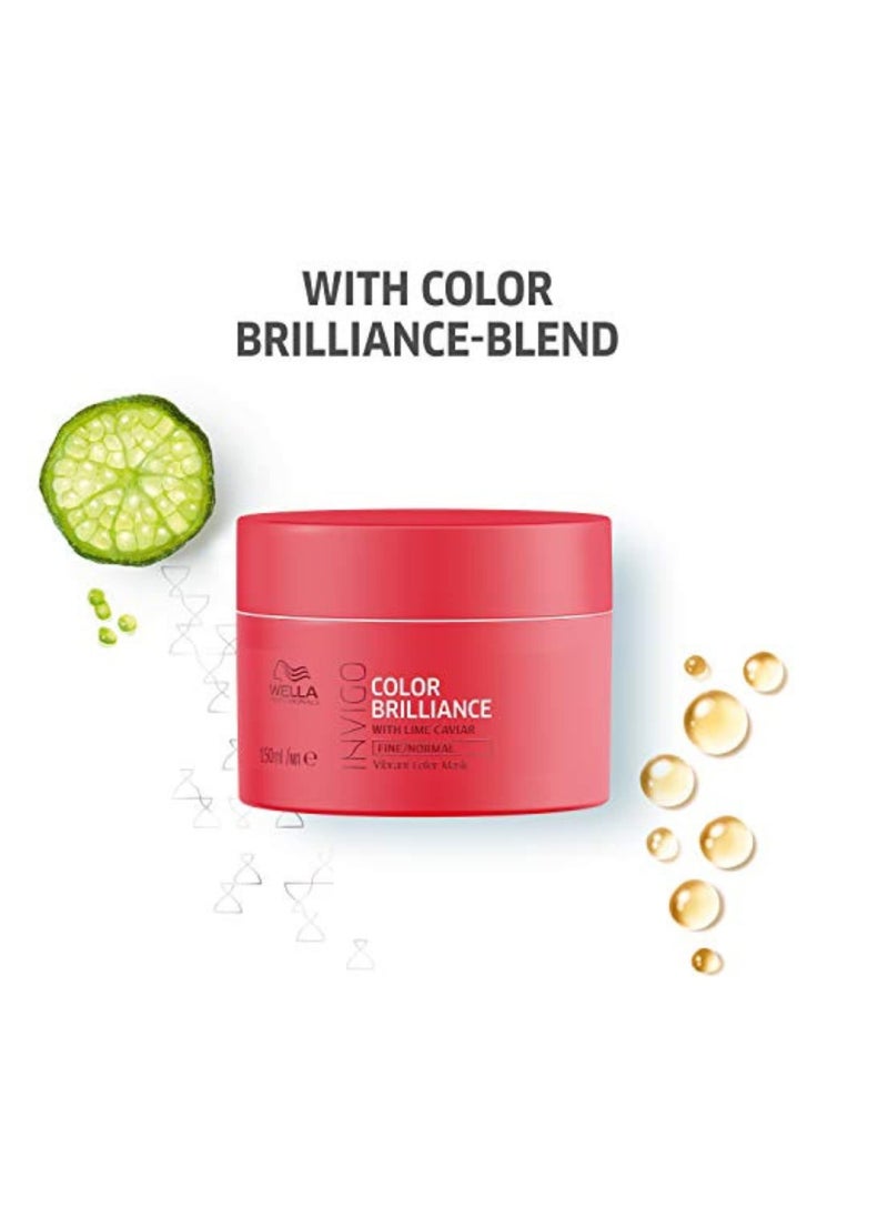 Wella Professionals - Wella Professionals Color Brilliance Hair Mask for Coloured Hair 150ml Colour Protecting Treatment for Fine Normal Treated Hair - Image 1