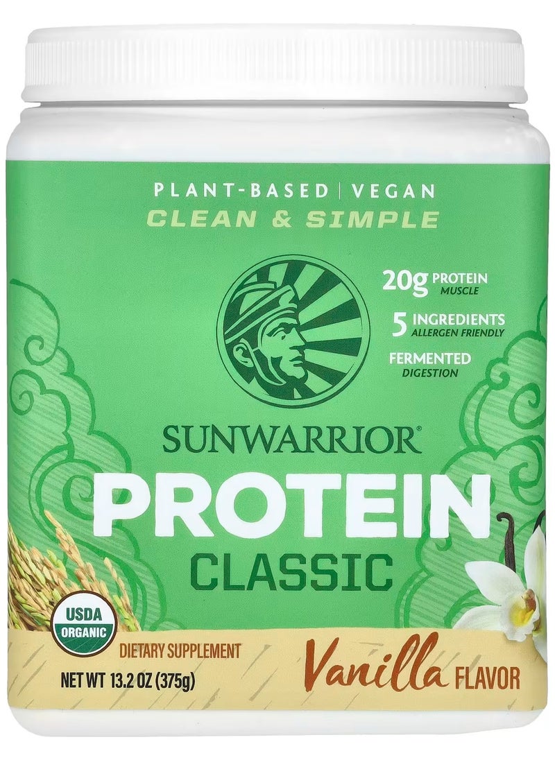 Sunwarrior Classic Protein, Vanilla, 13.2 oz (375 g)  - Image 1