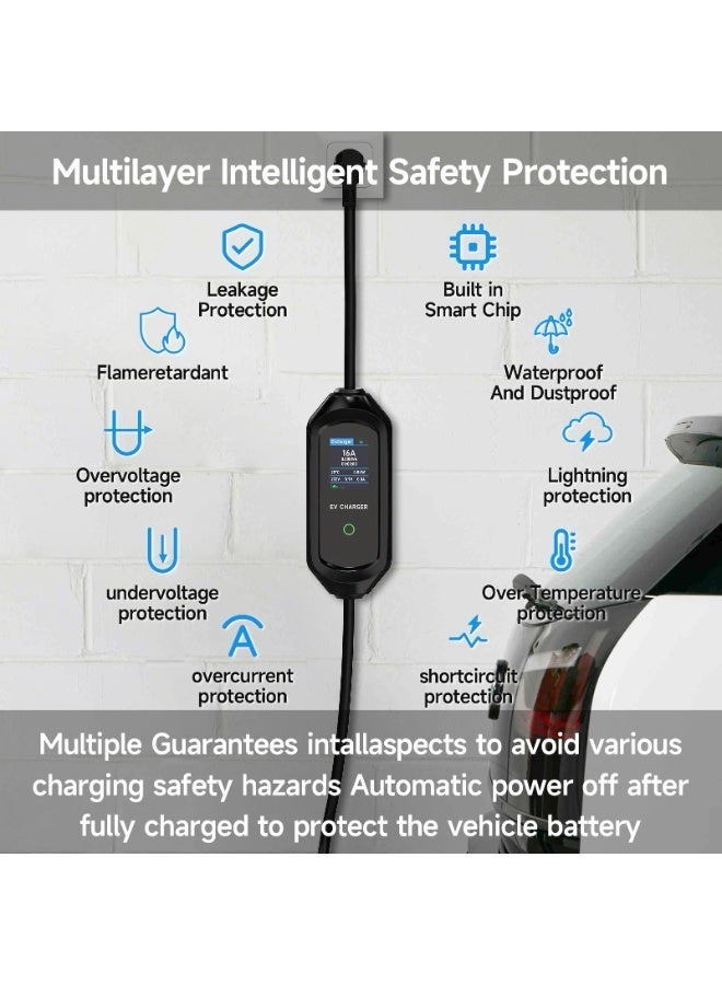 SUPER 5 5 m Type 2 Charging Cable, 3.6 kW, 16A, EV Charger with Bag, IEC - Image 2