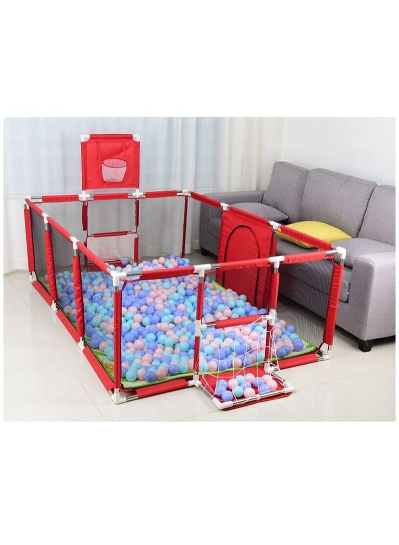 DubaiGallery Playpen Portable Large Size Kids Safety Playpen Mesh Basketball Hoop Folding Playground Safety Goods - Image 1