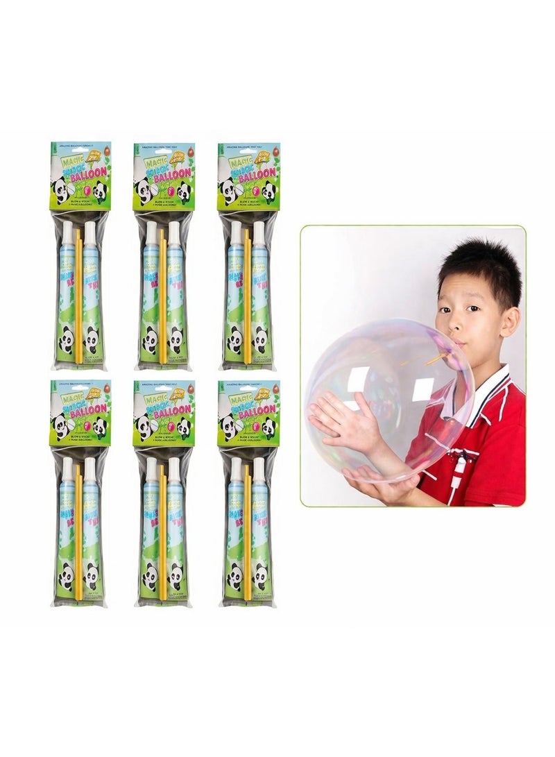 JOLLITY LLC Plastic Bubble Colored Transparent Balloon Paste Party Favors Return Gifts (12 pieces, 6 packs) - Image 1