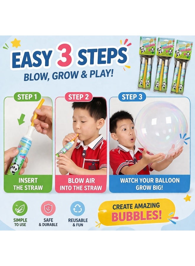 JOLLITY LLC Plastic Bubble Colored Transparent Balloon Paste Party Favors Return Gifts (12 pieces, 6 packs) - Image 2