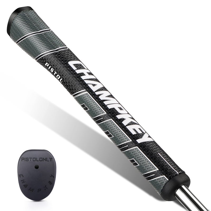 Champkey Ct2 Pistol Golf Putter Grip | Lightweight And Comfortable Golf Grips | Advanced Texture Control And High Feedback Golf Putter Grips (Standard  Grey) - Image 2