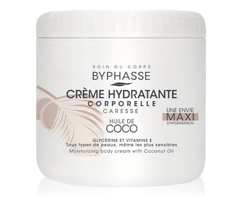 كريم مرطب للجسم من بايفاس بزيت جوز الهند 500 مل
