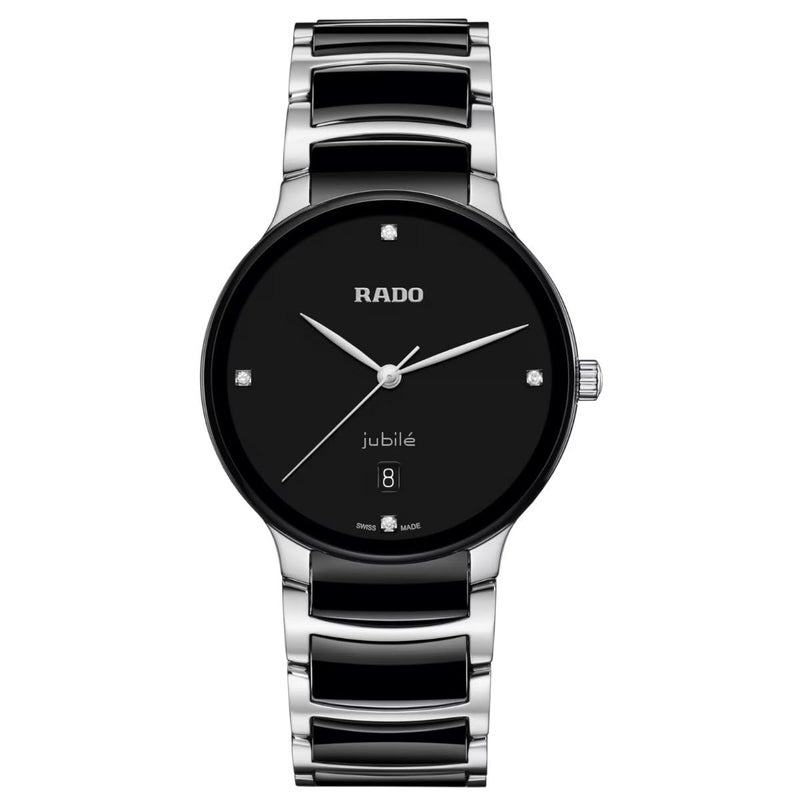 Rado Centrix Diamond with Black Dial, Date Display and Swiss Quartz Movement - Image 5