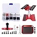 FriHobby RC Car Work Stand RC Tool Kit Repair Workstation Aluminum Alloy 360 Degree Rotate wScrew Kit Screw Tray Wheel Wrench for 18 110 112 116 Scale Models Cars Trucks Red - Image 3